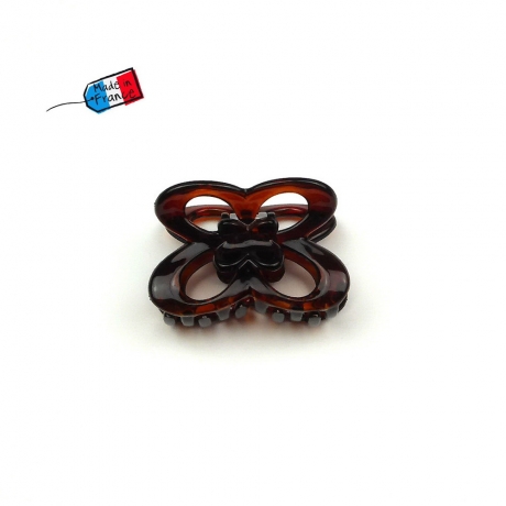 Pince cheveux Fabrication française 5cm - marron