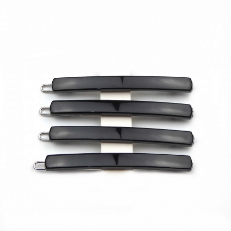 Lot de 4 barrettes cheveux Made in France 6.7cm - noir