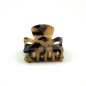Pince cheveux 3.8cm motif écaille de tortue - beige noir