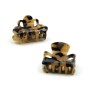Pince cheveux 3.8cm motif écaille de tortue - beige noir