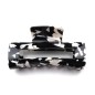 Grande pince à cheveux 9.7cm motif écaille de tortue - noir blanc Grande pince à cheveux 9.7cm motif écaille de tortue - noir blanc