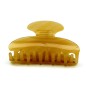 Pince à cheveux Fait main 8cm motif corne - jaune moutarde Pince à cheveux Fait main 8cm motif corne - jaune moutarde