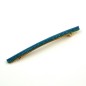 Barrette cheveux longue 10cm chaine strass - bleu canard Barrette cheveux longue 10cm chaine strass - bleu canard