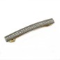 Barrette cheveux longue 9.5cm chaine strass - gris Barrette cheveux longue 9.5cm chaine strass - gris