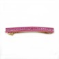 Barrette cheveux longue 9.5cm chaine strass - rose