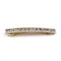 Barrette cheveux longue 9.5cm chaine strass multicolore - crème Barrette cheveux longue 9.5cm chaine strass multicolore - crème