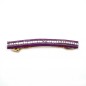 Barrette cheveux longue 9.5cm chaine et strass - violet Barrette cheveux longue 9.5cm chaine et strass - violet