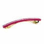 Barrette cheveux longue 9.5cm chaine et strass - fuchsia Barrette cheveux longue 9.5cm chaine et strass - fuchsia