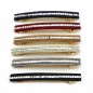 Barrette cheveux longue 9.5cm chaine et strass - crème Barrette cheveux longue 9.5cm chaine et strass - crème