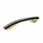 Barrette cheveux longue 9.5cm chaine et strass blanc - noir