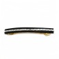 Barrette cheveux longue 9.5cm chaine et strass blanc - noir