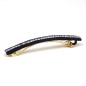 Barrette cheveux longue 9.5cm chaine et strass - marine Barrette cheveux longue 9.5cm chaine et strass - marine