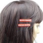 Lot de 2 pinces cheveux crocodile strass 4.8cm - camel