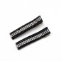 Lot de 2 pinces cheveux crocodile strass 4.8cm - noir