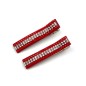 Lot de 2 pinces cheveux crocodile strass 4.8cm - rouge Lot de 2 pinces cheveux crocodile strass 4.8cm - rouge