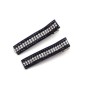Lot de 2 pinces cheveux crocodile strass 4.8cm - marine