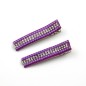 Lot de 2 pinces cheveux crocodile strass 4.8cm - violet