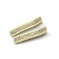 Lot de 2 pinces cheveux crocodile strass 4.8cm - crème