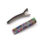 Lot de 2 pinces cheveux crocodile strass 4.8cm - multicolor foncé