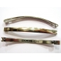 Lot de 12 barrettes cheveux Fildors argenté Made in France 5.8cm