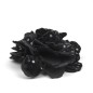 Broche clip fleur velours 10cm - noir