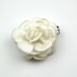 2 broches clip fleur satin 4.5cm - Ivoire 2 broches clip fleur satin 4.5cm - Ivoire