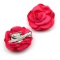 2 broches clip fleur satin 4.5cm - Fushia 2 broches clip fleur satin 4.5cm - Fushia