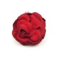 2 broches clip fleur satin 4.5cm - Rouge foncé 2 broches clip fleur satin 4.5cm - Rouge foncé