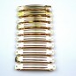 10 barrettes "Clip Paris" 8cmx1.1cm monture doré
