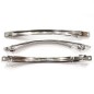 100 barrettes fines "clip Paris" en métal argenté 10cm