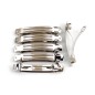 10 barrettes "Clip Paris" 8cmx1cm monture argenté rhodié