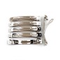10 barrettes "Clip Paris" 8cmx1cm monture argenté rhodié
