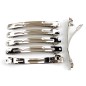 50 barrettes "Clip Paris" 9cmx0,9cm monture argenté rhodié