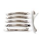 50 barrettes fines "Clip Paris" en métal argenté 8cmx0,6cm