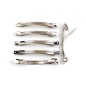 10 barrettes fines "Clip Paris" en métal argenté 7cmx0,6cm
