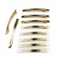 50 barrettes fines "Clip Paris" en métal 7cmx0,6cm - doré