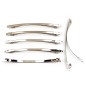 10 barrettes fines "Clip Paris" en métal 10cmx0,3cm - argenté