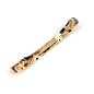 Barrette fine design martelé en métal 8.5cm - doré Barrette fine design martelé en métal 8.5cm - doré