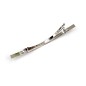 Barrette fine métal strié 11cm - argenté Barrette fine métal strié 11cm - argenté