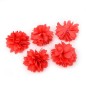 Lot de 5 petites fleurs en tissu satin - corail