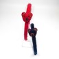 Lot de 2 serres tête enfant ourson - rouge marine