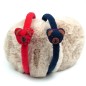 Lot de 2 serres tête enfant ourson - rouge marine