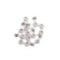 Lot 20 perles 5mm rondelles intercalaires strass argenté
