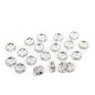 Lot 20 perles 7mm rondelles intercalaires strass argenté
