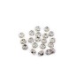 Lot 20 perles 5mm rondelles intercalaires strass argenté rodium Lot 20 perles 5mm rondelles intercalaires strass argenté rodium