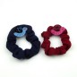 Lot de 2 chouchous enfant escargot brodé - marine rouge