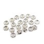 Lot 20 perles 7mm rondelles intercalaires strass argenté rodium