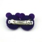 Barrette enfant 6cm têtes ourson feutrine - marine