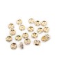 Lot 20 perles 7mm rondelles intercalaires strass doré