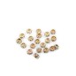 Lot 20 perles 5mm rondelles intercalaires strass doré